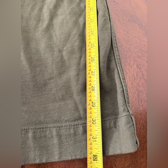 Faherty Stretch Terry Patch Pocket Pants Wide Leg Forest Green 27 - Picture 7 of 7